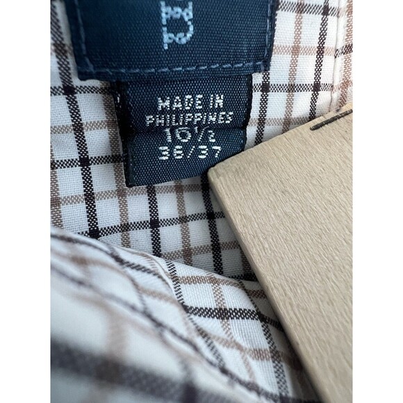 Ralph Lauren Men's Cotton Shirt Size Large Check Tan Black Button Long S… - Picture 4 of 13